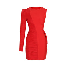 Load image into Gallery viewer, Marci Mini Bandage Dress- Red FancySticated
