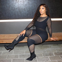 Load image into Gallery viewer, Maria Mesh Bodycon Jumpsuit FancySticated
