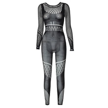 Load image into Gallery viewer, Maria Mesh Bodycon Jumpsuit FancySticated
