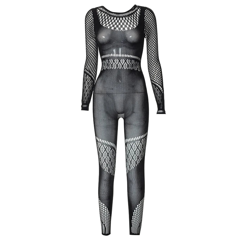 Maria Mesh Bodycon Jumpsuit FancySticated