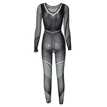 Load image into Gallery viewer, Maria Mesh Bodycon Jumpsuit FancySticated
