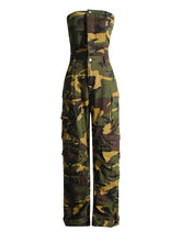 Load image into Gallery viewer, Mariah Cargo Denim Jumpsuit FancySticated
