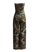 Load image into Gallery viewer, Mariah Cargo Denim Jumpsuit FancySticated
