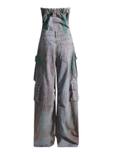 Load image into Gallery viewer, Mariah Cargo Denim Jumpsuit FancySticated
