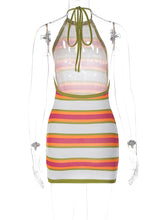 Load image into Gallery viewer, Mariah Knit Mini Halter Dress FancySticated
