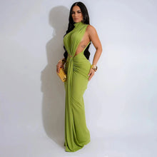 Load image into Gallery viewer, Megan Ruched Maxi Dress FancySticated

