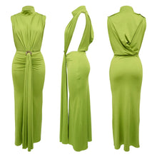 Load image into Gallery viewer, Megan Ruched Maxi Dress FancySticated
