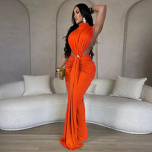 Load image into Gallery viewer, Megan Ruched Maxi Dress FancySticated
