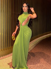 Load image into Gallery viewer, Megan Ruched Maxi Dress FancySticated
