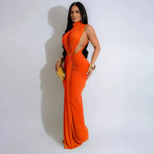 Load image into Gallery viewer, Megan Ruched Maxi Dress FancySticated
