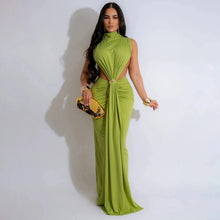 Load image into Gallery viewer, Megan Ruched Maxi Dress FancySticated

