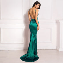 Load image into Gallery viewer, Mermaid Satin Maxi Dress FancySticated
