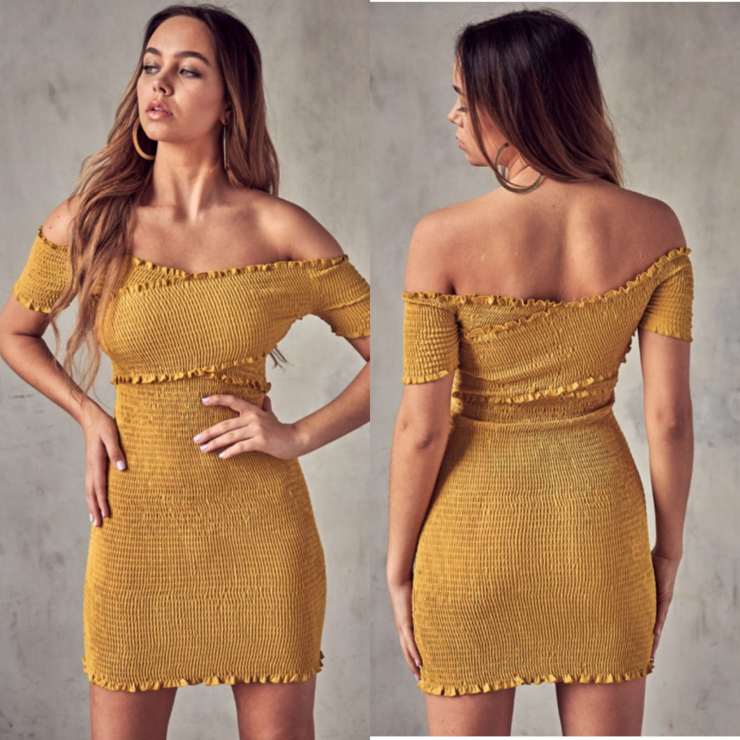 Miracle Off Shoulder Mini Dress FancySticated