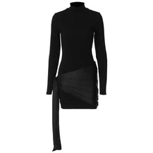 Load image into Gallery viewer, Moore Turtleneck Ruched Dress FancySticated
