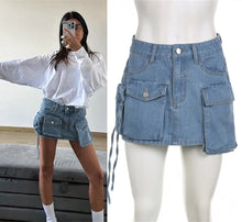 Load image into Gallery viewer, Naya Denim Mini Skirt FancySticated
