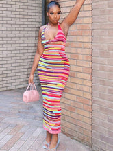 Load image into Gallery viewer, Nilda Knit Maxi Halter Dress FancySticated
