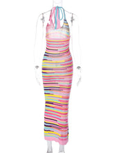 Load image into Gallery viewer, Nilda Knit Maxi Halter Dress FancySticated
