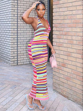 Load image into Gallery viewer, Nilda Knit Maxi Halter Dress FancySticated
