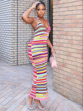 Load image into Gallery viewer, Nilda Knit Maxi Halter Dress FancySticated
