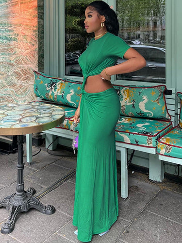 Nola Bodycon Dress- Green FancySticated