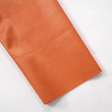Load image into Gallery viewer, Orange Leather Pleated Mini Dress FancySticated
