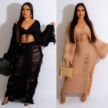 Load image into Gallery viewer, Rachelle Tassel Maxi Skirt Set FancySticated
