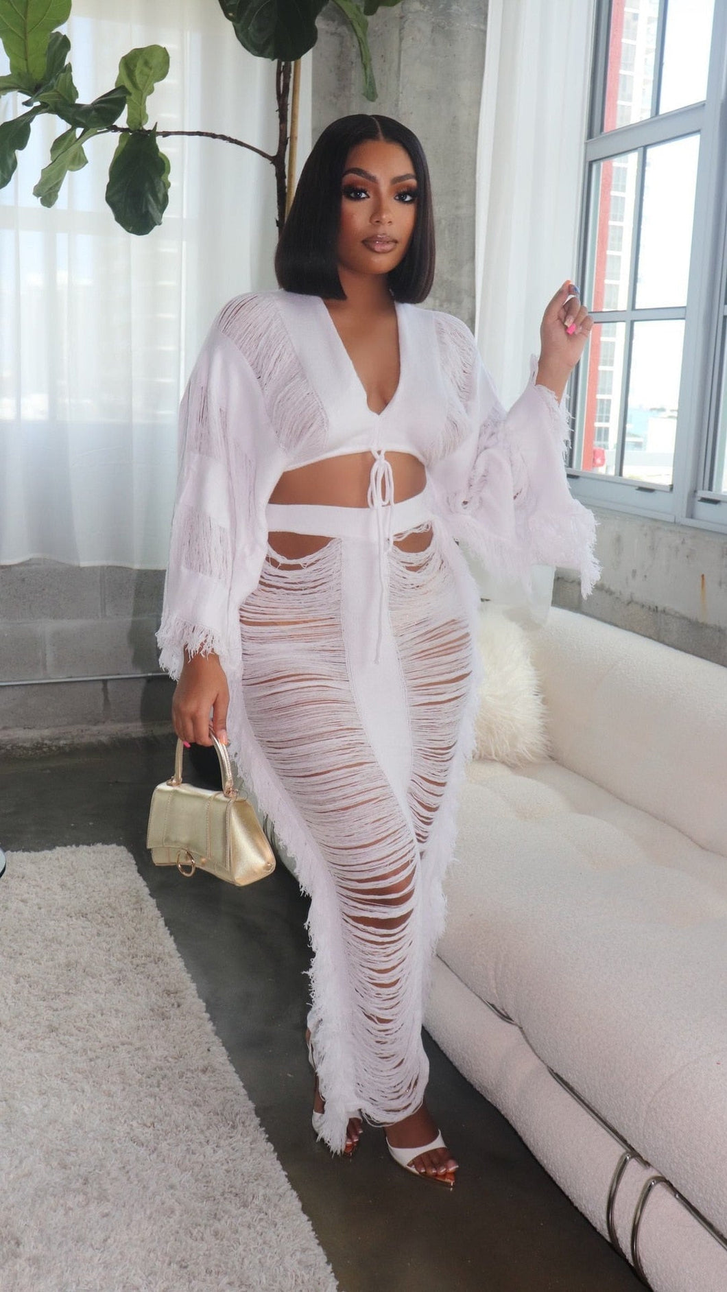 Rachelle Tassel Maxi Skirt Set FancySticated