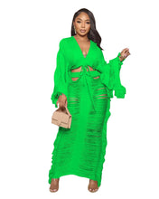 Load image into Gallery viewer, Rachelle Tassel Maxi Skirt Set FancySticated
