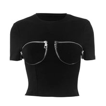 Load image into Gallery viewer, Unique Zip Crop Top
