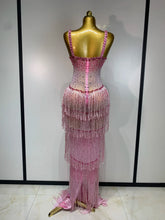 Load image into Gallery viewer, Shine Bright Rhinestone Maxi Dress
