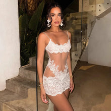 Load image into Gallery viewer, Fatima Lace Mini Dress
