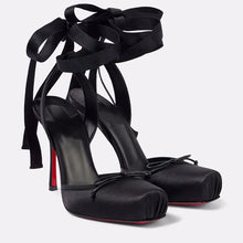 Load image into Gallery viewer, Satin Bow Ballet High Heels
