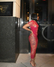 Load image into Gallery viewer, Flaming Hot Mesh Dress
