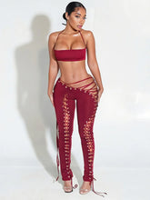 Load image into Gallery viewer, Iris Lace Up Pants Set
