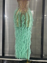 Load image into Gallery viewer, Karin Mesh Ruffles Maxi Dress
