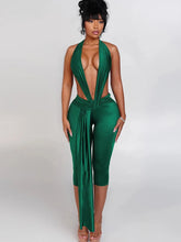 Load image into Gallery viewer, Ribbon Backless Romper
