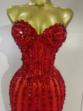 Load image into Gallery viewer, Red Fairy Mesh Maxi Dress
