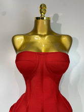 Load image into Gallery viewer, Flower Embellished Mini Bandage Dress
