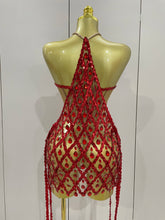 Load image into Gallery viewer, Aliya Sequin Mesh Dress Set
