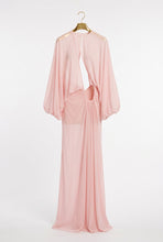 Load image into Gallery viewer, Pink Ruched Maxi Dress
