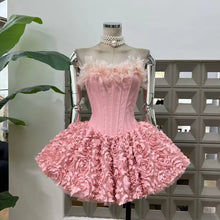 Load image into Gallery viewer, Ballerina Corset Ruffle Mini Dress
