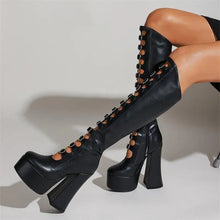 Load image into Gallery viewer, Buckle Up Platform Boots
