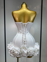 Load image into Gallery viewer, Flower Embellished Mini Bandage Dress
