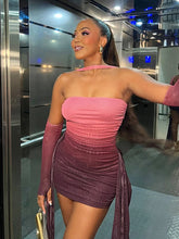 Load image into Gallery viewer, Monika Ruched Mini Dress
