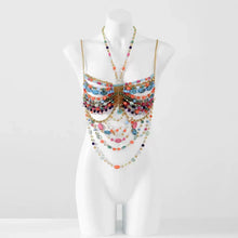 Load image into Gallery viewer, Pearl Beaded Bikini Bra Top
