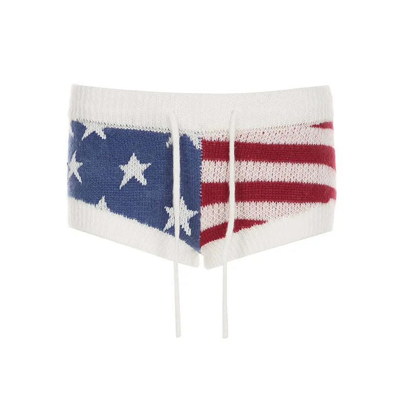 Star Stripe Knit Shorts