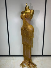 Load image into Gallery viewer, Shine Bright Rhinestone Maxi Dress
