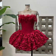 Load image into Gallery viewer, Ballerina Corset Ruffle Mini Dress
