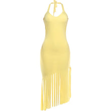 Load image into Gallery viewer, Feida Tassel Bodycon Dress
