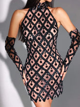 Load image into Gallery viewer, Shinning Crystal Mesh Dress
